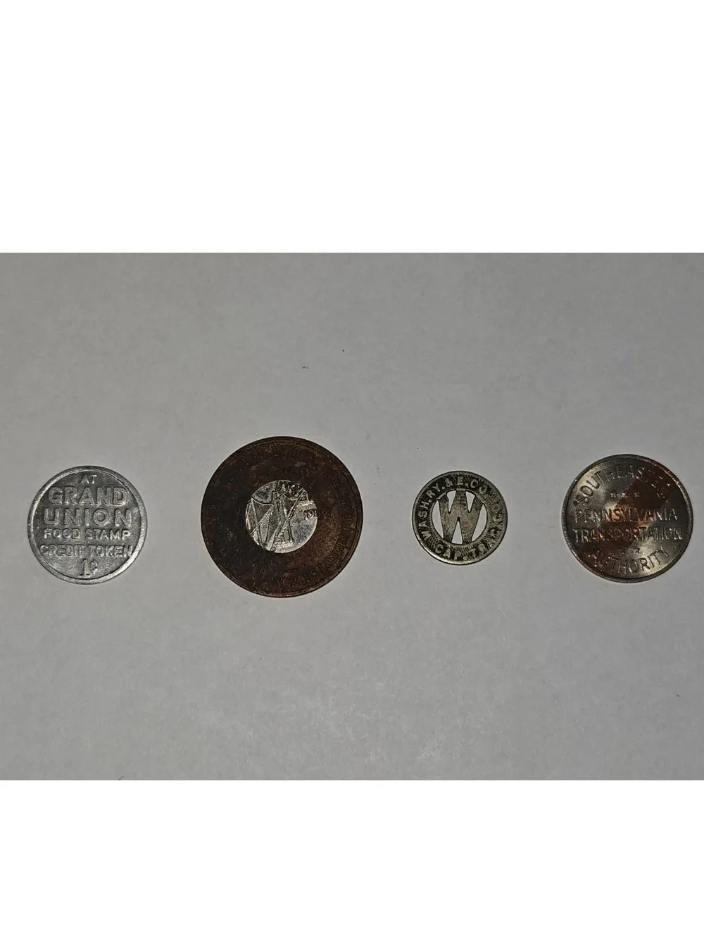 Vintage 1920s Washington D.C. Delaware Mem. Br. Septa Transit Token. Food Stamp